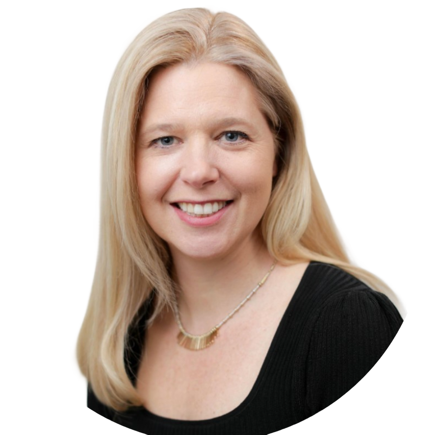 Woman with Blonde hair and smiling